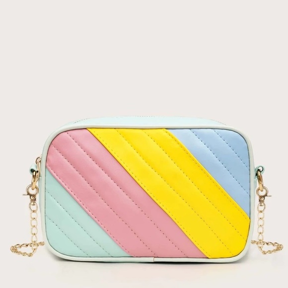 Handbags - NWOT color-block chain box bag